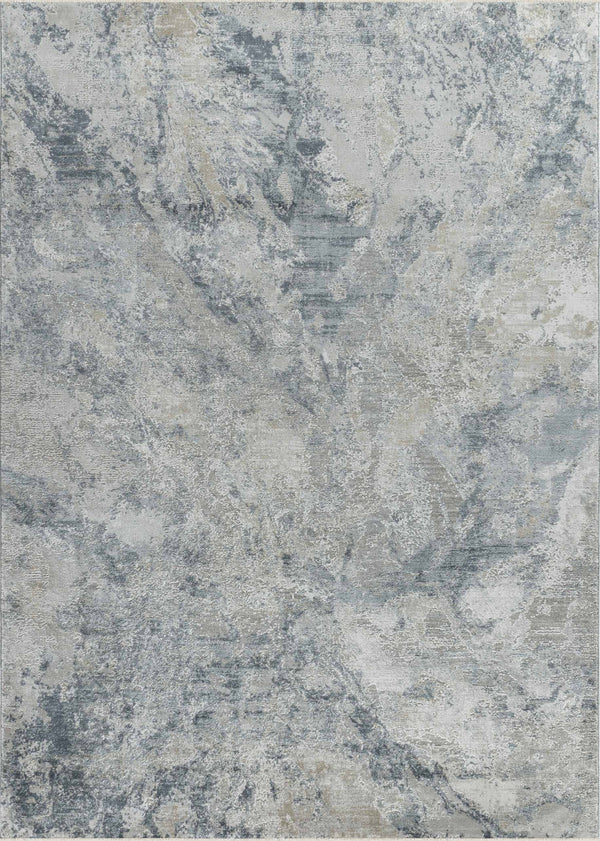 Homeroots 8' X 10' Blue Gray Abstract Power Loom Area Rug  Other Material 490432