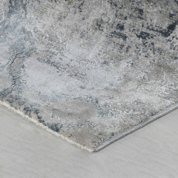 Homeroots 9' X 12' Blue Gray Abstract Power Loom Area Rug  Other Material 490433
