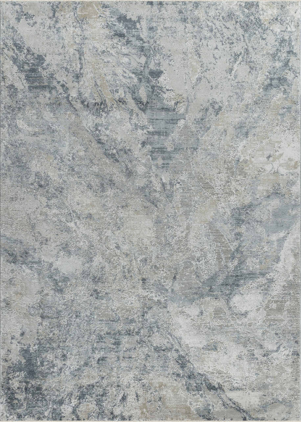 Homeroots 9' X 12' Blue Gray Abstract Power Loom Area Rug  Other Material 490433
