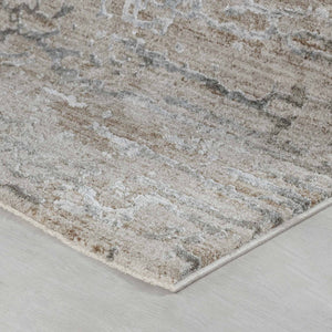 Homeroots 5' X 8' Beige Abstract Stain Resistant Area Rug  Other Material 490434