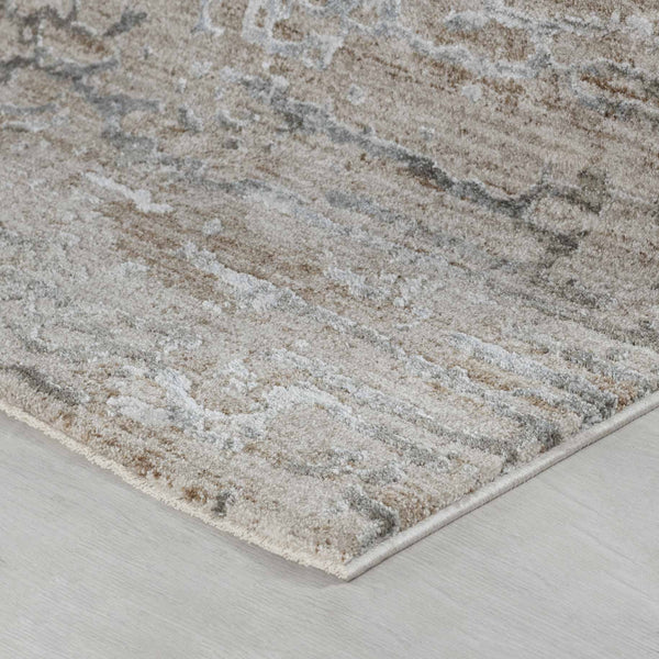 Homeroots 9' X 12' Beige Abstract Stain Resistant Area Rug  Other Material 490436