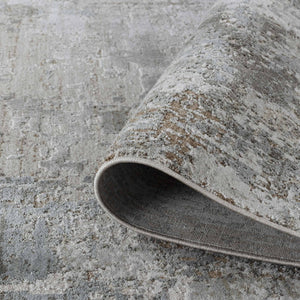 Homeroots 5' X 8' Beige Abstract Power Loom Stain Resistant Area Rug  Other Material 490437