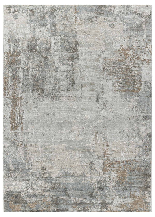 Homeroots 5' X 8' Beige Abstract Power Loom Stain Resistant Area Rug  Other Material 490437