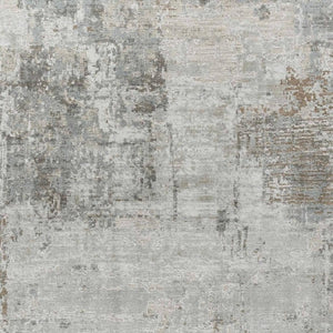HomeRoots 5' Beige Abstract Area Rug - Stain Resistant, Durable Power-Loomed Design for Modern Homes 5' X 8' 490437