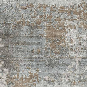 HomeRoots 9' X 12' Beige Abstract Area Rug - Stain-Resistant, Power-Loomed Design for Modern Homes & Easy Care 490439