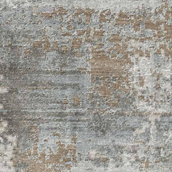 HomeRoots 9' X 12' Beige Abstract Area Rug - Stain-Resistant, Power-Loomed Design for Modern Homes & Easy Care 490439