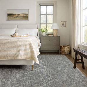 Homeroots 5' X 8' Turquoise Abstract Power Loom Stain Resistant Area Rug  Other Material 490440