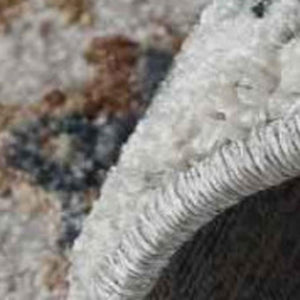 HomeRoots 5' Beige and Blue Abstract Area Rug - Modern Design, Durable, Stain-Resistant, Perfect for Any Space 9' X 12' 490445