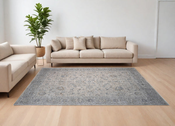 Homeroots 8' X 10' Cream Southwestern Power Loom Stain Resistant Area Rug  Other Material 490447