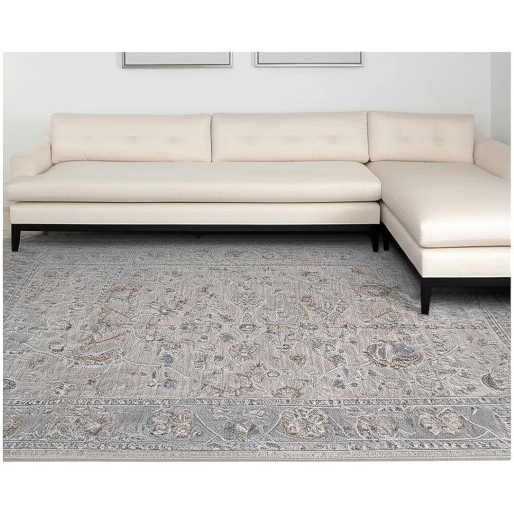 HomeRoots 5' Cream Southwestern Area Rug - Stain & Water Resistant, Durable, and Stylish for Any Home Decor 8' X 10' 490447