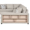 English Elm 109" U-Shaped Sectional Sofa Pull-Out Sofa Bed With Two Usb Ports, A Storage Chaise Lounge and Four Back Pillows For Living Room, Beige