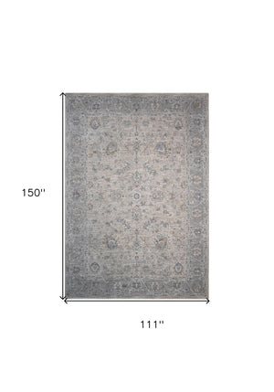 HomeRoots 5' Cream Southwestern Area Rug - Stain & Water Resistant, Durable, and Stylish for Any Home Decor 9' X 12' 490448