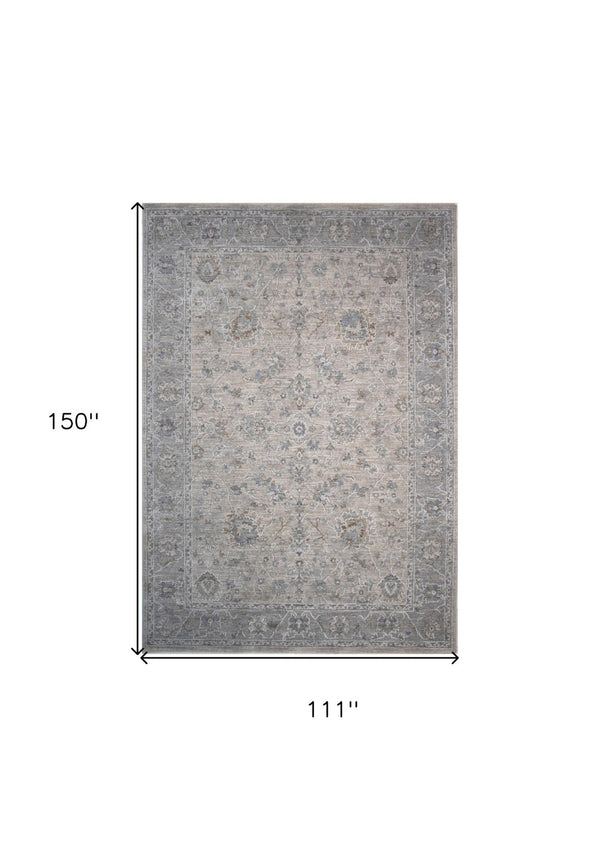 HomeRoots 5' Cream Southwestern Area Rug - Stain & Water Resistant, Durable, and Stylish for Any Home Decor 9' X 12' 490448