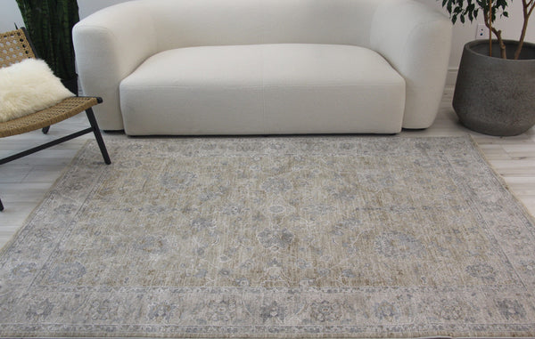 Homeroots 5' X 8' Gold Southwestern Power Loom Stain Resistant Area Rug  Other Material 490449