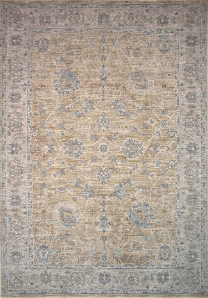 HomeRoots 5' Gold Southwestern Area Rug - Durable, Stain Resistant Design for Modern & Rustic Homes 9' X 12' 490451