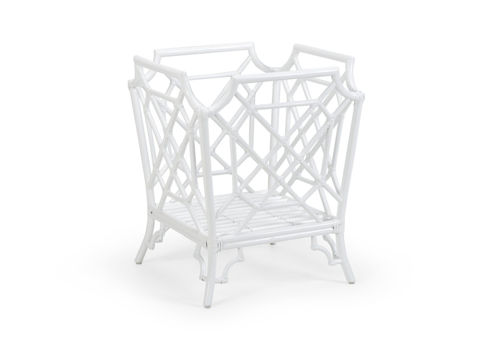 Wildwood Wild Palm Planter White Rattan-Style 25.5"H Large Decorative Indoor Outdoor Pot For Palms And Statement Plants 490453