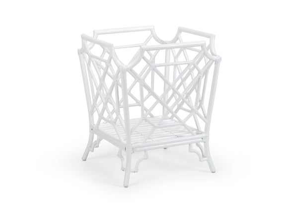 Wildwood Wild Palm Planter White Rattan-Style 25.5"H Large Decorative Indoor Outdoor Pot For Palms And Statement Plants 490453