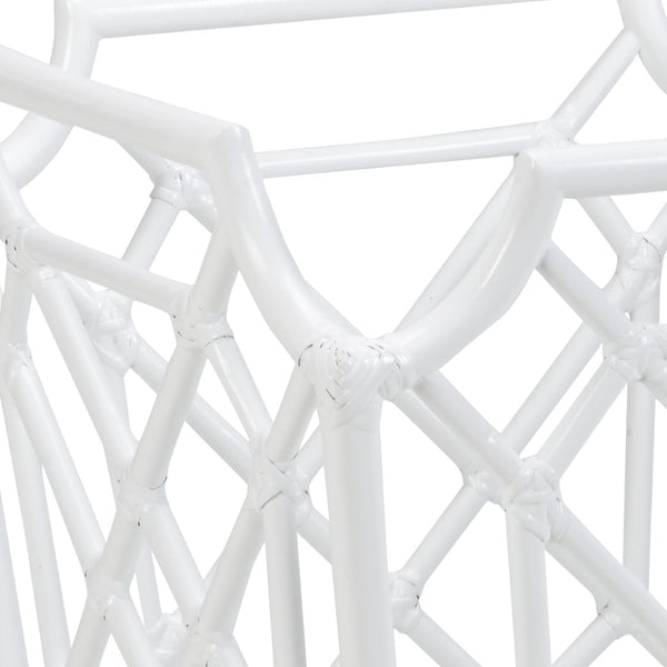 Wildwood Wild Palm Planter White Rattan-Style 25.5"H Large Decorative Indoor Outdoor Pot For Palms And Statement Plants 490453