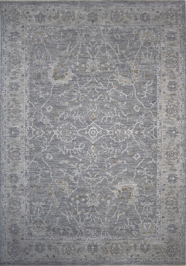 Homeroots 9' X 12' Blue Gray Southwestern Floral Stain Resistant Area Rug  Other Material 490454