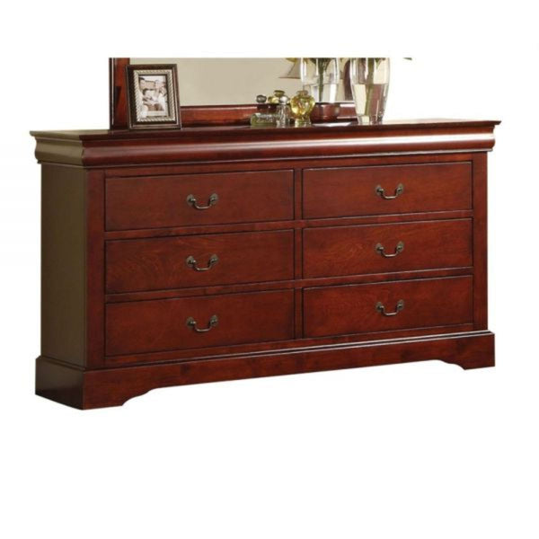 Homeroots 60" Brown Solid And Manufactured Wood Six Drawer Double Dresser  Solid And Manufactured Wood 490456