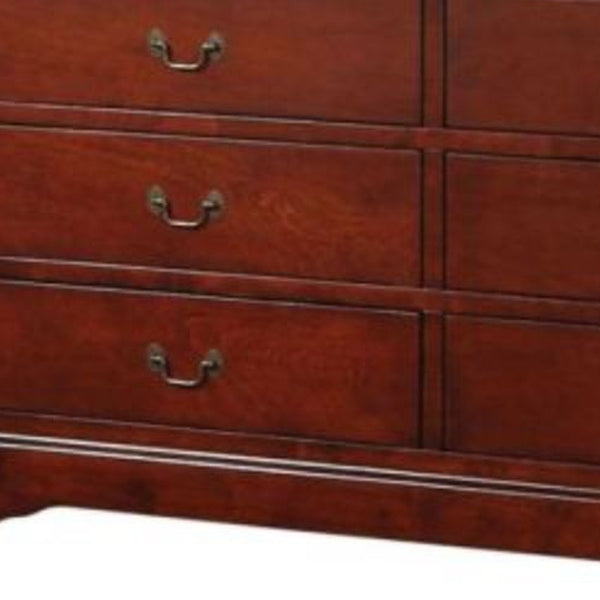 Homeroots 60" Brown Solid And Manufactured Wood Six Drawer Double Dresser  Solid And Manufactured Wood 490456