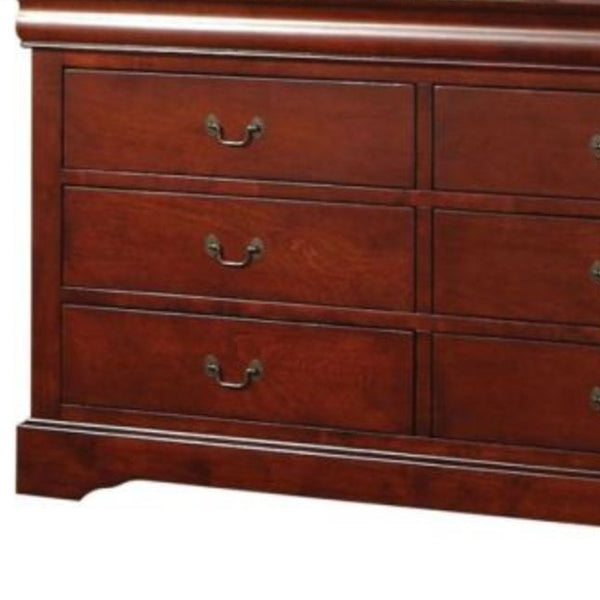Homeroots 60" Brown Solid And Manufactured Wood Six Drawer Double Dresser  Solid And Manufactured Wood 490456