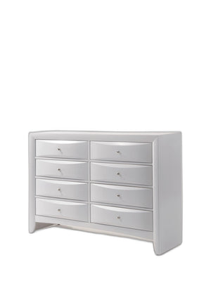 Homeroots 59" White Solid And Manufactured Wood Eight Drawer Double Dresser  Solid And Manufactured Wood 490458