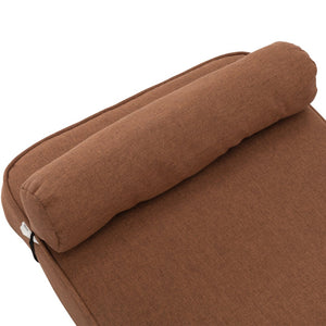 English Elm Multi-functional Foldable Sofa Bed with 5 Adjustable Angles, Removable Pillow & Tray, Dark Brown W2181P293644