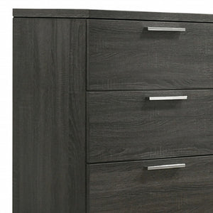 Homeroots 59" Gray Solid And Manufactured Wood Six Drawer Double Dresser  Solid And Manufactured Wood 490461