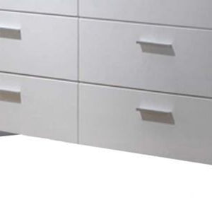Homeroots 63" White Six Drawer Double Dresser  Manufactured Wood 490463