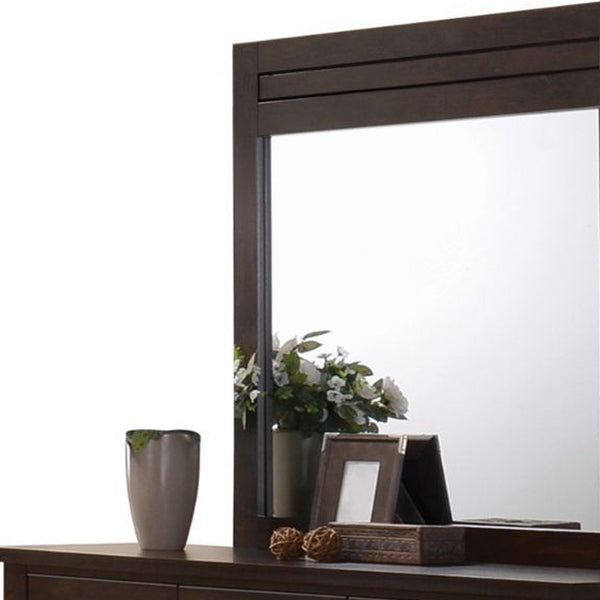 Homeroots 55" Mahogany Seven Drawer Double Dresser  Manufactured Wood 490464