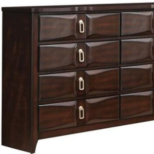 Homeroots 59" Espresso Eight Drawer Double Dresser  Manufactured Wood 490466
