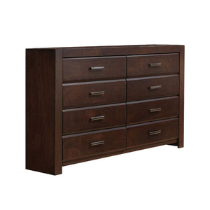 Homeroots 59" Brown Solid And Manufactured Wood Eight Drawer Double Dresser  Solid And Manufactured Wood 490470