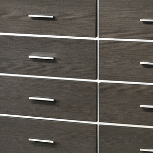 Homeroots 57" Gray Solid And Manufactured Wood Eight Drawer Double Dresser  Solid And Manufactured Wood 490481