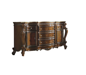 Homeroots 69" Brown Solid And Manufactured Wood Five Drawer Triple Dresser  Solid And Manufactured Wood 490483
