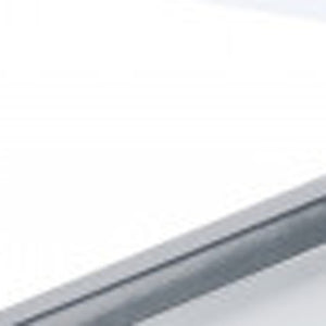 Homeroots 47" Chrome And White High Gloss Manufactured Wood And Metal Rectangular Coffee Table With Shelf   490518