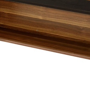 Homeroots 47" Brown And Black  Wood Lift Top Coffee Table With Shelf   490520