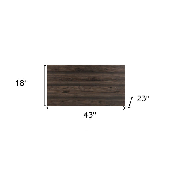 Homeroots 43" Walnut Rectangular Lift Top Coffee Table   490569