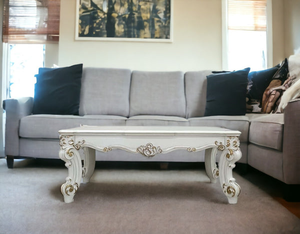 Homeroots 53" Pearl Coffee Table   490585