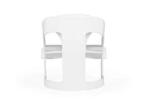 Wildwood Beverly Grove Acrylic Chair With Sculpted Ergonomic Curves, Durable Translucent Acrylic For Modern Style White/Cream 490586