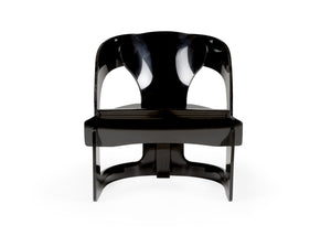 Wildwood Beverly Grove Acrylic Chair With Sculpted Ergonomic Curves, Durable Translucent Acrylic For Modern Style Black 490587