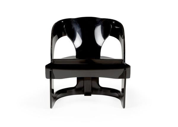 Wildwood Beverly Grove Acrylic Chair With Sculpted Ergonomic Curves, Durable Translucent Acrylic For Modern Style Black 490587