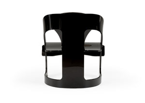 Wildwood Beverly Grove Acrylic Chair With Sculpted Ergonomic Curves, Durable Translucent Acrylic For Modern Style Black 490587