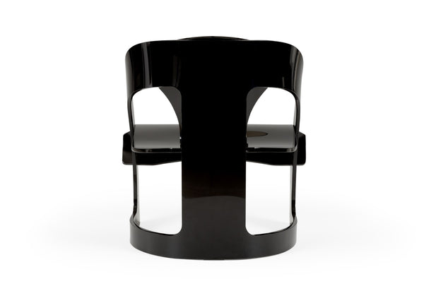 Wildwood Beverly Grove Acrylic Chair With Sculpted Ergonomic Curves, Durable Translucent Acrylic For Modern Style Black 490587