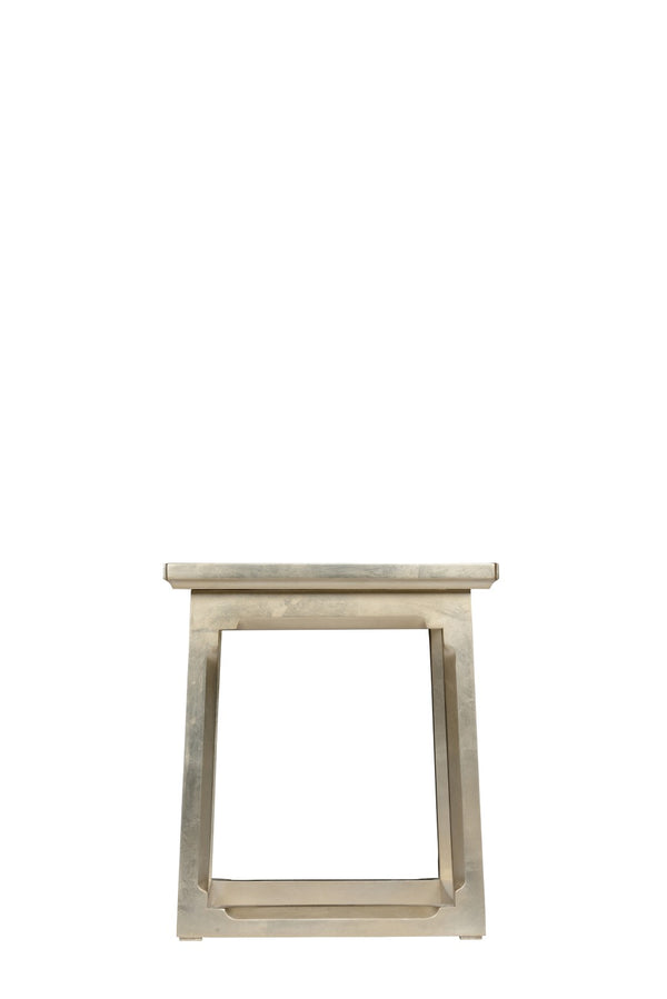 Wildwood Vinh Table — Silver Leaf Mirrored End Table, Minimal Square Accent For Modular Coffee Configurations 490606