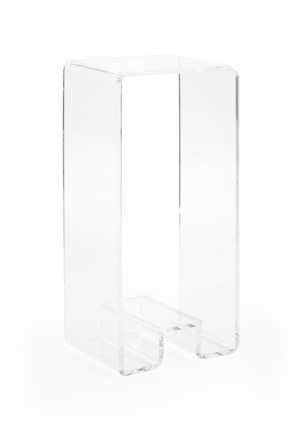 Wildwood Mykonos Clear Acrylic Pedestal Stand 38.5"H — Floating Plant & Sculpture Display For Modern Spaces 490611