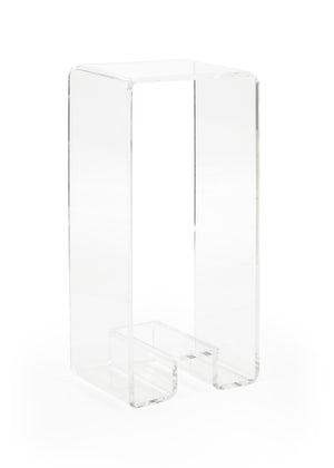 Wildwood Mykonos Clear Acrylic Pedestal Stand 38.5"H — Floating Plant & Sculpture Display For Modern Spaces 490611