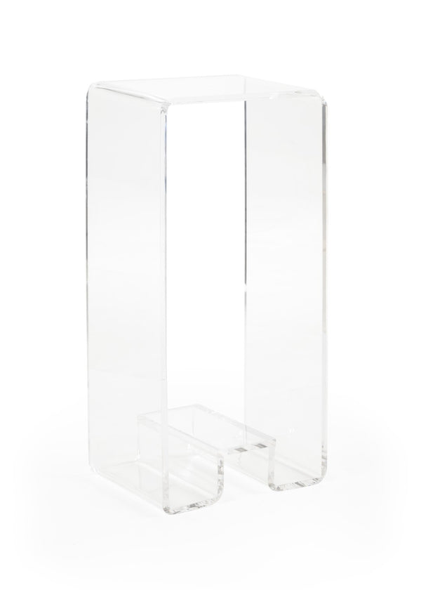 Wildwood Mykonos Clear Acrylic Pedestal Stand 38.5"H — Floating Plant & Sculpture Display For Modern Spaces 490611