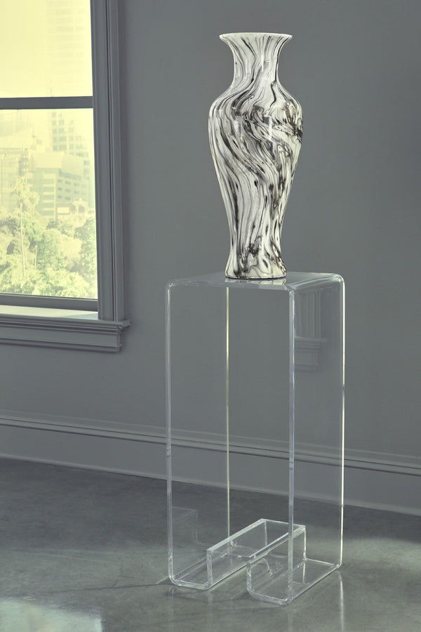 Wildwood Mykonos Clear Acrylic Pedestal Stand 38.5"H — Floating Plant & Sculpture Display For Modern Spaces 490611