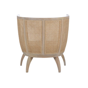 Wildwood Trudy Oversized Lounge Chair With Hand-Woven Side Panels, Removable Foam Cushion, Coastal Appeal 490619